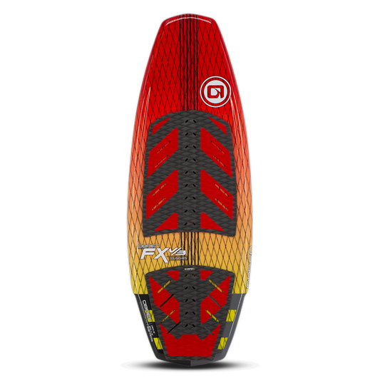 birds eye view of the O'Brien FX V3 wake surf board