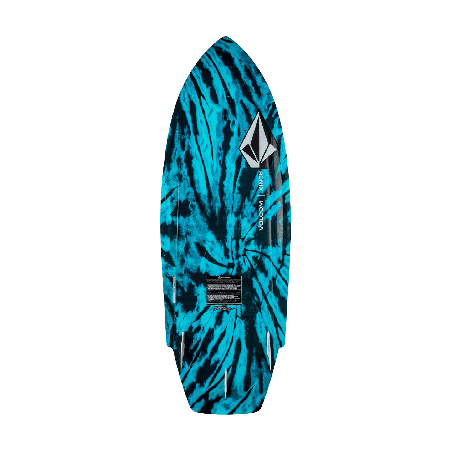 bottom view of the Ronix Volcom Sea Captain wake surf board