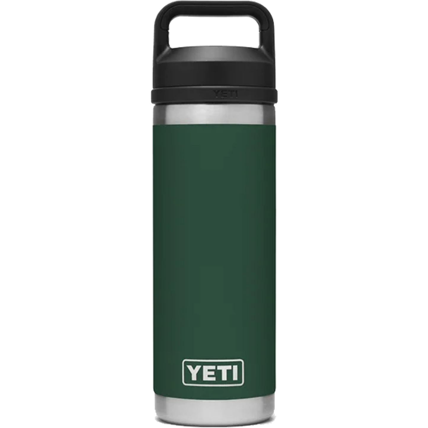 18oz Yeti water bottle with chug cap in the colour forest green.